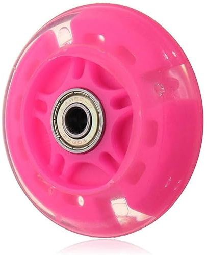 Marstey Ersatzrad für Roller, LED-Blitzrad 80 mm, geräuschloses Rad, stoßdämpfendes helles Rad als Ersatz für Twister- und Micro-Scooter für Kinder, Blinklichter hinten ABEC-7