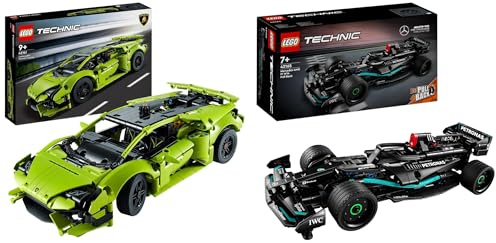 LEGO Technic Lamborghini Huracán Tecnica Spielzeugauto-Modellbausatz & Technic Mercedes-AMG F1 W14 E Performance Race Car Spielzeug für Kinder