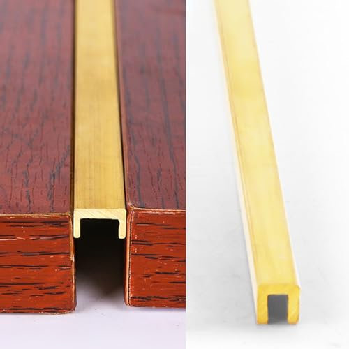 Übergangsprofil Messing -Laminat -Bodenstreifen, U-Förmige Metallübergangs-Trimmstreifen, 1 m Lange Wasserdichte Teiler Gap Bar für Wohnzimmer / Küchen / Schlafzimmer ( Color : W x H , Size : 10 x 6mm