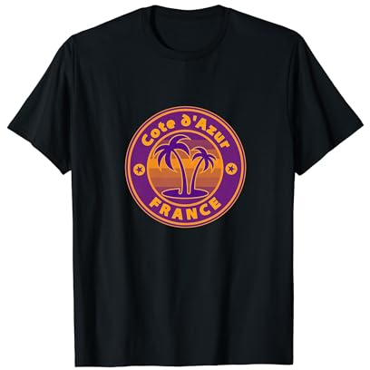 Cote d'Azur Frankreich Strand Palme Urlaub Surfer Fun Sonne T-Shirt