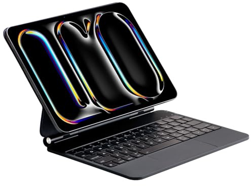 Funda para Teclado Magic Keyboard para iPad Pro de 11 Pulgadas (M4) / iPad Pro de 11 Pulgadas (M5), Funda inalámbrica con Teclado Bluetooth, Funda para Teclado Trackpad con Soporte magnético