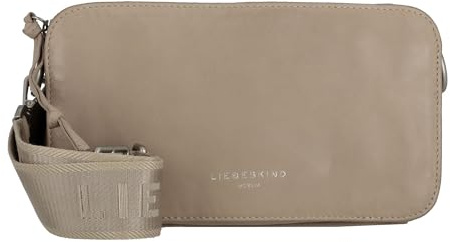 LIEBESKIND Berlin Umhängetasche „Clarice M“ I Schultertasche Leder Damen | Crossbody Bag mit verstellbaren Schulterriemen I Fächer mit Reißverschluss und Knopfverschluss