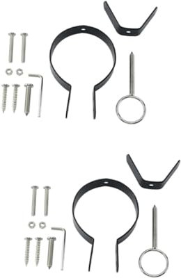 Amosfun 2sets Italian Ham Holder Rack Wall-mounted Holder for Cured Ham Sturdy Iron Stand