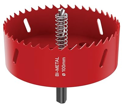 DURI 100mm Bi-Metal Hole Saw Kit with Arbor & Pilot Bit | Smooth Fast Cutting, For Wood, Plywood, Plastic, Drywall, Thin Metal Sheets