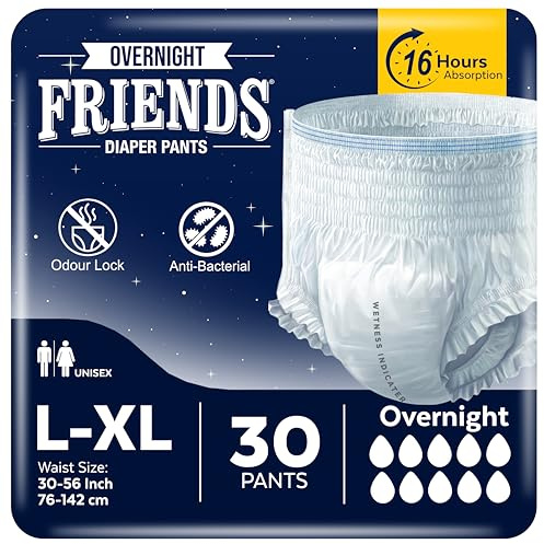 30 x Friends Pants Night Super Large - Extra Large (30-56 inches) | Overnight Unisex Incontinence Pants