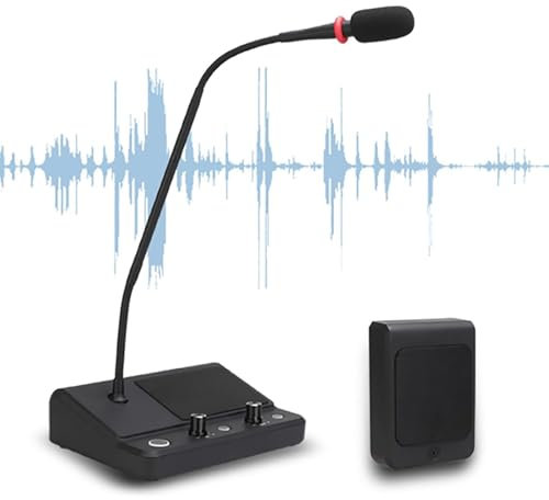 MObyat Altoparlante per citofono da Finestra, Microfono bidirezionale per citofono da sportello con Uscita di Registrazione e Ingresso Segnale Audio, Controllo chiamate Completamente