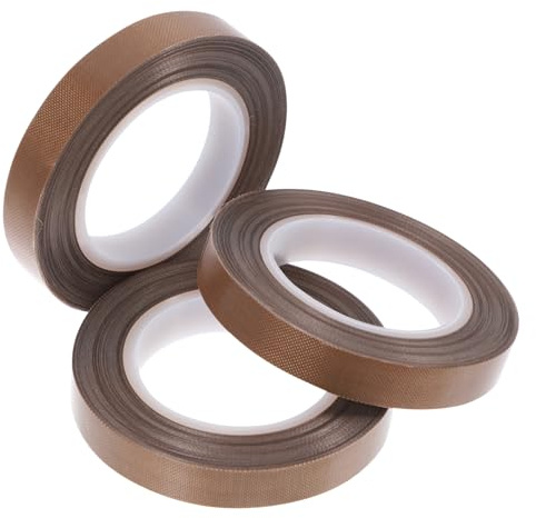 SAFIGLE 3 rollos Cinta Adhesiva Eléctrica Resistente al Calor de Cinta Aislante Multiusos Adhesiva Térmica Duradera para Sellado y Aislamiento Eléctrico