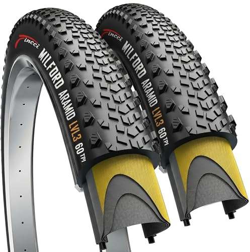 Fincci Milford Gravel 700x45c Fahrradreifen 28x1,75 (47-622) - 2er Set Faltbare Aramid 28 Zoll Reifen mit 1mm Pannenschutz - Leichte Touring, Touring & Hybrid Reifen 60 TPI