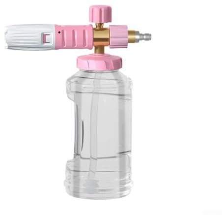 Besttoolifes Pulvérisateur portatif de 1 litre pour nettoyeur haute pression, buse de lavage de voiture haute pression avec contrôle de la mousse réglable et lance à mousse en acier inoxydable (C)