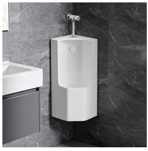 Wzmazingly Orinatoio Angolare Da Uomo A Parete Orinatoio In Ceramica Per Lavaggio Bagno Per Garage, Scantinati, Abitazioni, Hotel