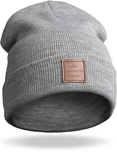 Grin&Bear Unisex Streetwear Mütze Beanie Feinstrick M65