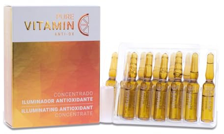 N&D Ampollas Vitamina C Iluminador Antioxidante Complejo B 12x2 ml | Concentrado multivitamínico de aroma cítrico y textura fundente, con rompedor de apertura fácil, para todo tipo de piel