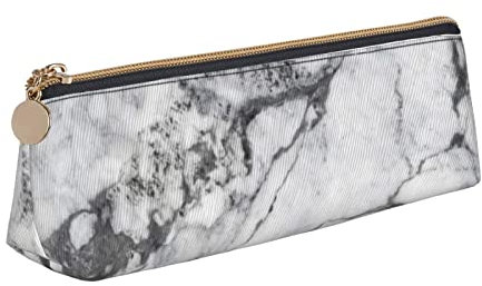 Federmäppchen, Hipster-Weißer Schwarzer Marmor Mäppchen Tragbar Federtasche Erweiterbar Pencil Case Für Jungen Mädchen Erwachsener