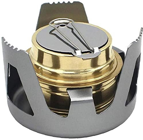 Mini Spirit Burner, Ultralight Portable Alcohol Stove for Backpacking Hiking Outdoor, Small Lightweight Camping Stove for BBQ Cooking Picnic
