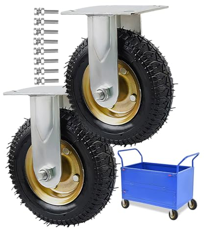 Geräuschlose Schwerlast Räder, 2 Lenkrollen Durchmesser 150/200/250MM Tragkraft 300 Kg Transportrolle Keine Beschädigung Des Bodens Abriebfest Luftreifen Bockrolle, Für Möbel Paletten