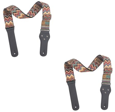 Abaodam 2 Stück Stil 2 Komfortabler Verstellbarer Gitarren-schultergurt Für Akustikgitarren-zubehör