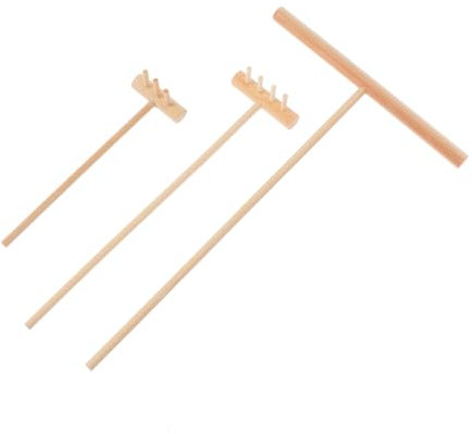 SHINEOFI 3pcs Mini Garden Rakes Sandbox Accessories Zen Garden Rake Desktop Decorations for Boys and Girls Gardening Tools