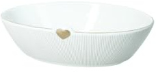 Brandani 51667 CIOTOLA AMORE MIO RIGHE NEW BONE CHINA, 17.5x13x5h cm