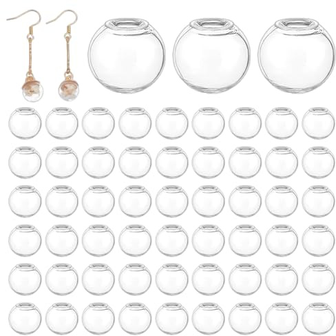 PH PandaHall 200 mini globos de cristal de 10 mm, esferas de cristal para resina UV, joyería, pendientes, collares, manualidades