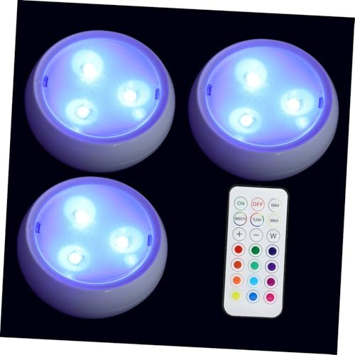 DONFAMDS Luces Para Armarios Táctiles Led Regulables, Luz Bajo Armario De 13 Colores, Certificación Abs, Instalación Fácil Para Cocina y Hogar, Paquete De 3 Luces Control Remoto Para Uso Nocturno
