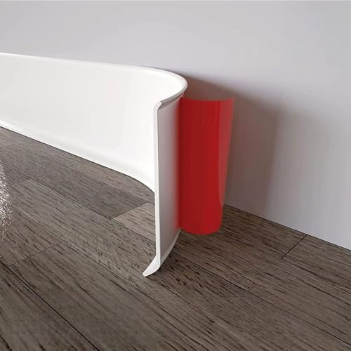 Sockelleiste Selbstklebend PVC, Wasserdicht, Flexibel, Dekorativ Wandleisten, Weich Sockelleiste Individuell Zuschneidbar für Küche und Badezimmer(15cm/1m)