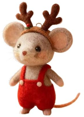 Weihnachten Filzmäuse, Tiere Aus Filz, Weihnachtsdeko Filz, Mini Tierfigur, Weihnachts Filzmaus Deko, Für Innen Und Außenbereich Fensterbänke Schlafzimmer Wohnzimmer
