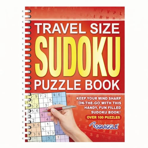 Sixstore Quaderno a spirale formato A5, formato da viaggio, motivo: Sudoku, colore: arancione