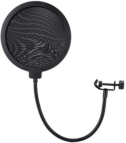 Dioche Scudo Filtro Anti-pop Professionale TD 011 Microfono Filtro Anti-pop di Protezione Dal Rumore con Supporto Girevole e Supporto a Collo di Cigno per Registrazioni in Studio e