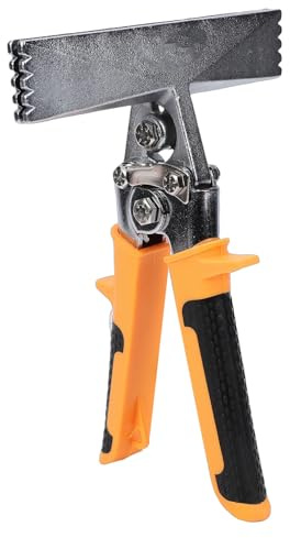 Luocute 6 Inch Sheet Metal Bender, Straight Jaw Bending Pliers Hand Seamer for HVAC System with Ergonomic Non Slip Handle, Rebars Cutters and Benders