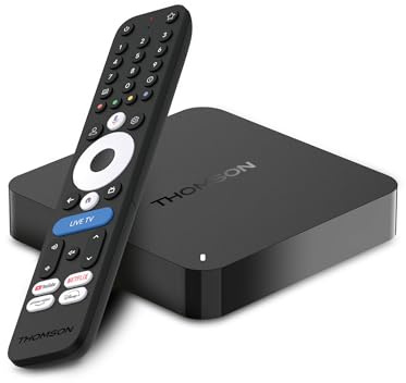 Thomson Streaming Box 245, 4K UHD Google TV, Live-TV, Röststyrning, Google Cast, Dolby Atmos, 2 GB RAM, 32 GB Lagring, Wi-Fi, Bluetooth 5.0, HDMI 2.1