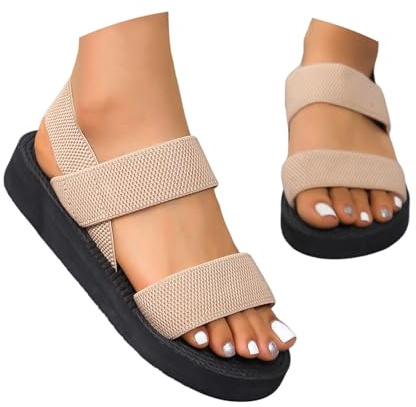 Sobzia Sandali Donna Estive Comodi Zeppa Eleganti Sandalo Camminata Antiscivolo Pianta Larga Scarpe Estivo Morbida Punta Aperta Scarpa Ortopedici Leggero Sportivi 36-42