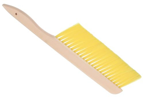 Balai Abeille Manche en Bois, Brosse Légère Jaune pour Apiculture