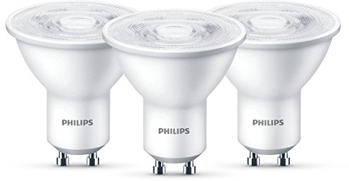 Philips LED GU10 Lampe, 50W, Reflektor, warmweiß, 3er Pack