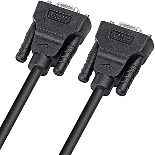 DTECH 3m Serial Cable Female to Female 9 Pin DB9 Port Straight Through (10 ft,Black)