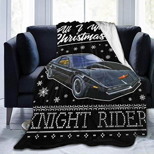 All I Want for Christmas is Knight Rider Fleece-Decke aus Flanell, leicht, ultraweich, warm, für Bett und Sofa, 127 x 101,6 cm