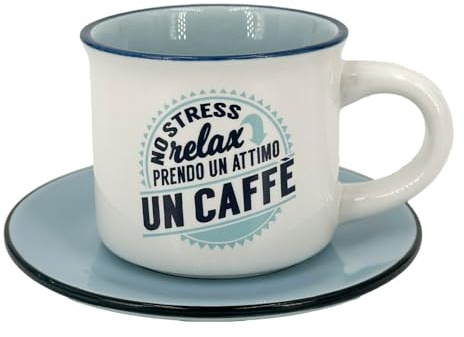 Clearco TAZZINA DA CAFFE' PERSONALIZZATA CON PIATTINO - RELAX