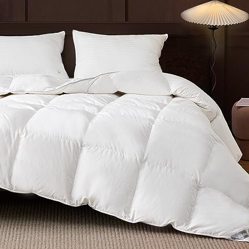 BEDSURE Daunendecke 135x200 Daunen Bettdecke - Warm Winterdecke 90% Daunen und 10% Federn 880 gr. Füllung, Federbettdecke with Öko-Tex, RDS in Deutschland, Waschbar Steppdecke Weiß