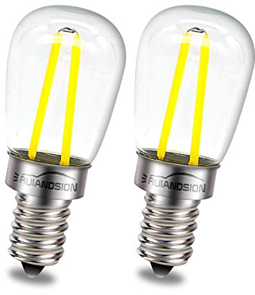 Ruiandsion E12 LED Glühbirne 220V AC Weiß 2SMD LED Chips LED Klar Glühbirne Ersatz für Kerzen Decke Pendel dekorative Licht (Packung mit 2)