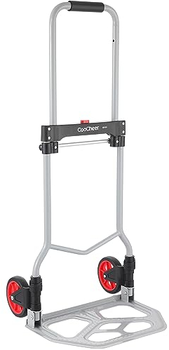 COOCHEER Carrello in alluminio, Carrello Portapacchi Pieghevole ideale per uso industriale e domestico, Capacità di carico massima 120 kg