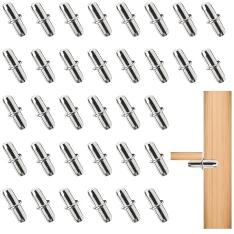 120 Piezas Soporte Baldas Armario,5mm Soportes para Baldas,Soporte Balda ara Estantes Armario Gabinete,Clavijas De Soporte De Estante Metal para Estanterías Armarios Muebles de Cocina