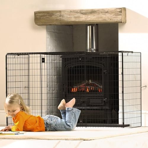 Extending Extendable Nursery Child Safety Fireguard Firescreen Black