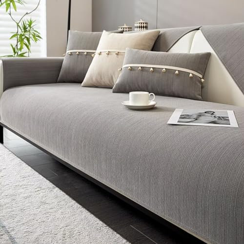 BohrenCL Sofaschoner rutschfest, Sofa Überzug, Chenille Sofabezug, Sofa Überwurfdecke, Sofaschutz Hund/Katze, Couchbezug, Couch Überzug, Sofadecken Für Sitzfläche