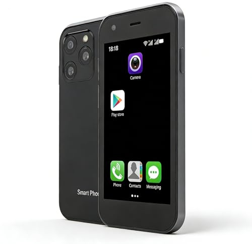 Sxhlseller Kleines Smartphone 3G, 3-Zoll-Bildschirm, Zwei Kameras, 2 GB RAM, 16 GB ROM, 1000-mAh- für Senioren und Eltern, Schwarz