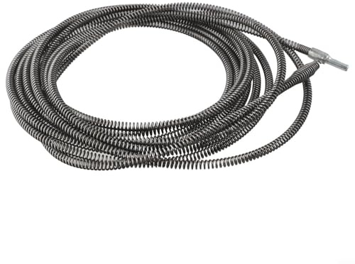 Cable de barrena de desagüe de 5/8/10m, serpiente de desagüe desobstructora con conector de taladro, limpiador de tuberías de fontanería flexible con taladro para cocina, baño, inodoro y fregadero de