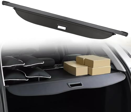 Auto Einziehbarer Laderaumabdeckung Kofferraum für H.y.u.n.d.a.i Santa Fe 2024+, Schwarz Schutz Der Privatsphäre Abdeckung Hutablage Cargo Cover, Ausziehbar Kofferraumabdeckung Rollo