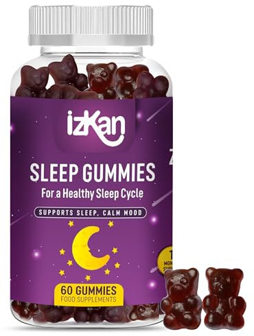 Pro Sleep Gummies for Adults with Magnesium, L-Theanine, 5 HTP, Valerian Root, Passionflower Extract, Glycine, Chewable Sleep Supplement |Sleep Aid| |Calm Mood| Vegan 60 Gummies |Berries Flavour| (1)