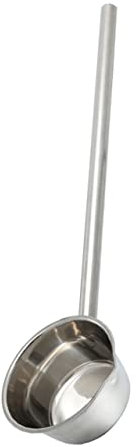 Ciieeo Cucharón De Acero Inoxidable Mango Largo 45 Cm, Pala Para Agua De Cocina Resistente Oxidación, Cucharón Para Riego y Sopa Doméstico Para Jardín y Hogar