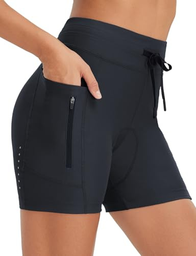 baleaf 4D Radlerhose Damen Gepolstert 5 Unterwäsche Kurz | 4D Gel-Sitzpolster, Atmungsaktiv & Schnell Trocknend, Rutschfester Silikonbund, für Rennrad MTB