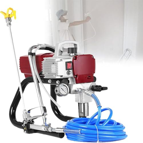 Pulverizador de pintura de control sin aire para pinturas de dispersión/látex,pulverizador de pintura de pared de alta presión ajustable Pistola pulverizadora de pintura profesional