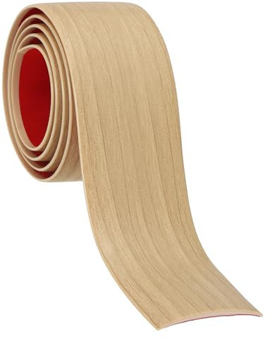 PATIKIL Tira de Transición de Suelo, 1m x 4cm Tira de Umbral Autoadhesivo PVC Perfil Plano de Vinilo Adhesivo para Borde Unir Huecos Puertas Alfombras Baldosas, Roble